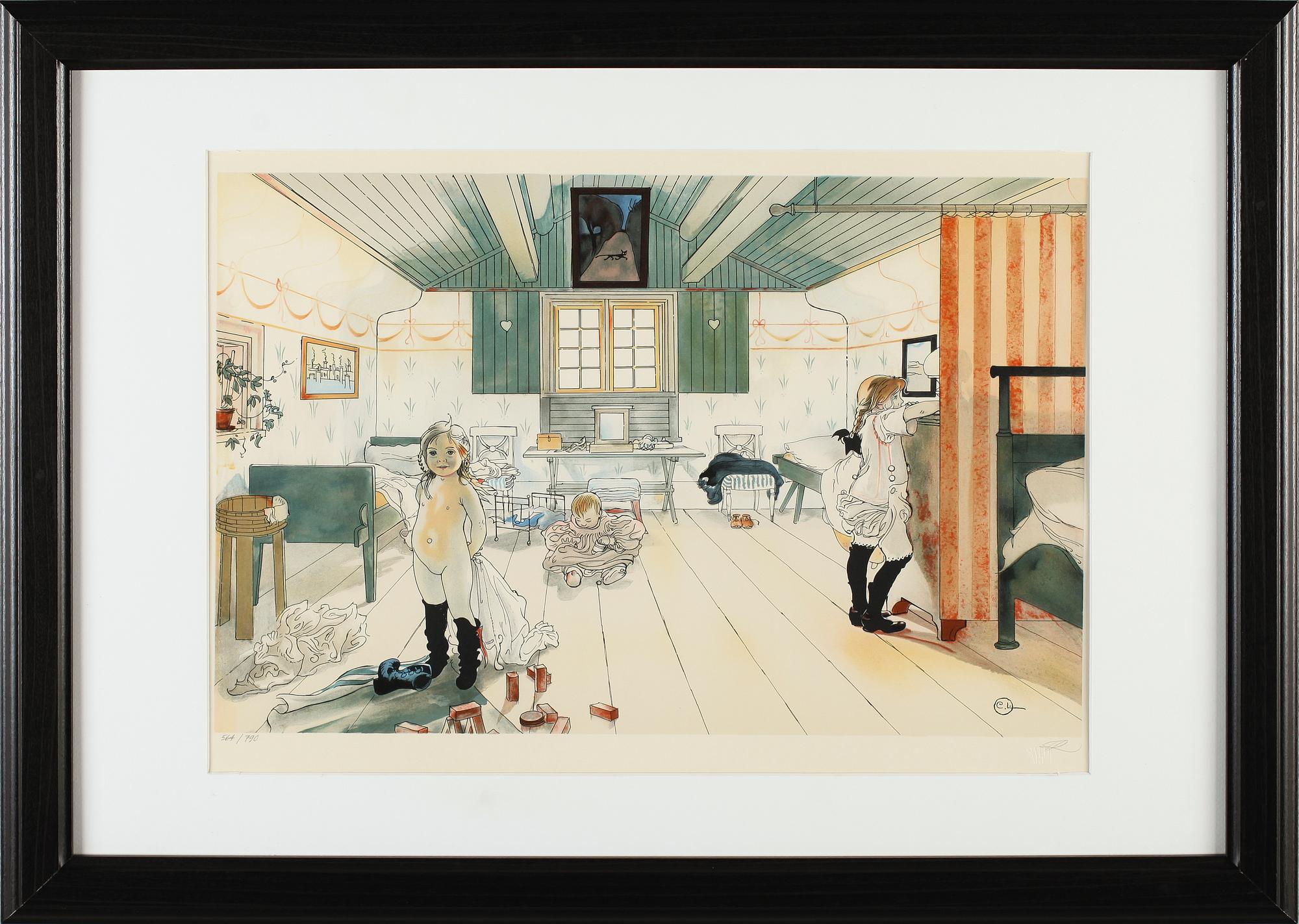 CARL LARSSON, efter, färglitografi, utgivare SWEB ART, signerad editoren och numrerad 564/790.