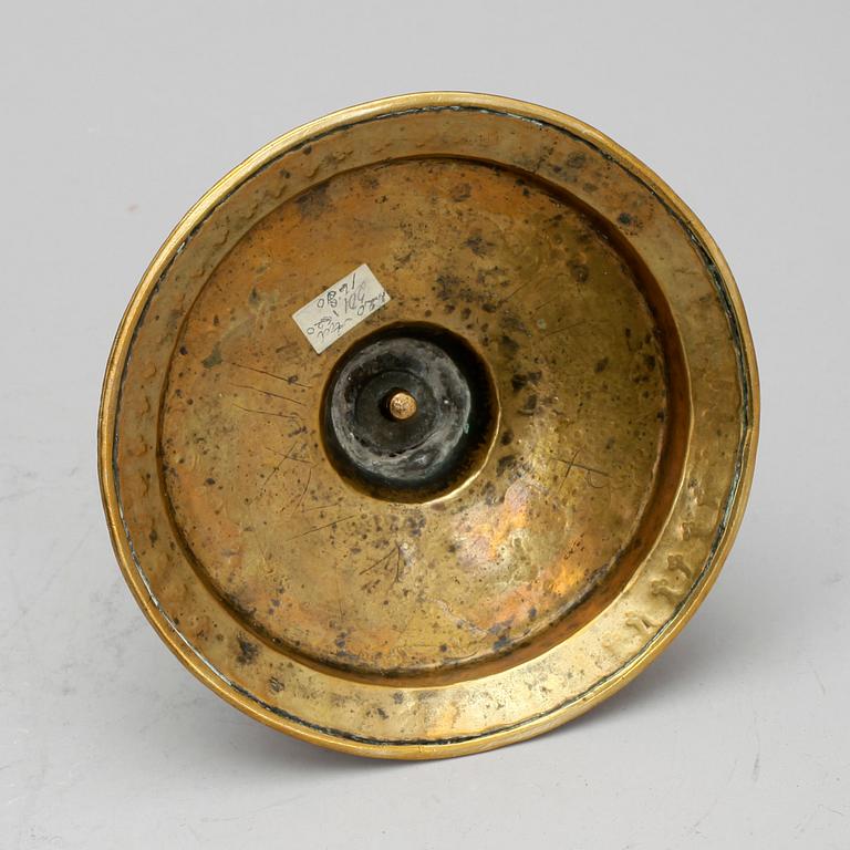LJUSSTAKE, mässing, barock, 1700-tal.