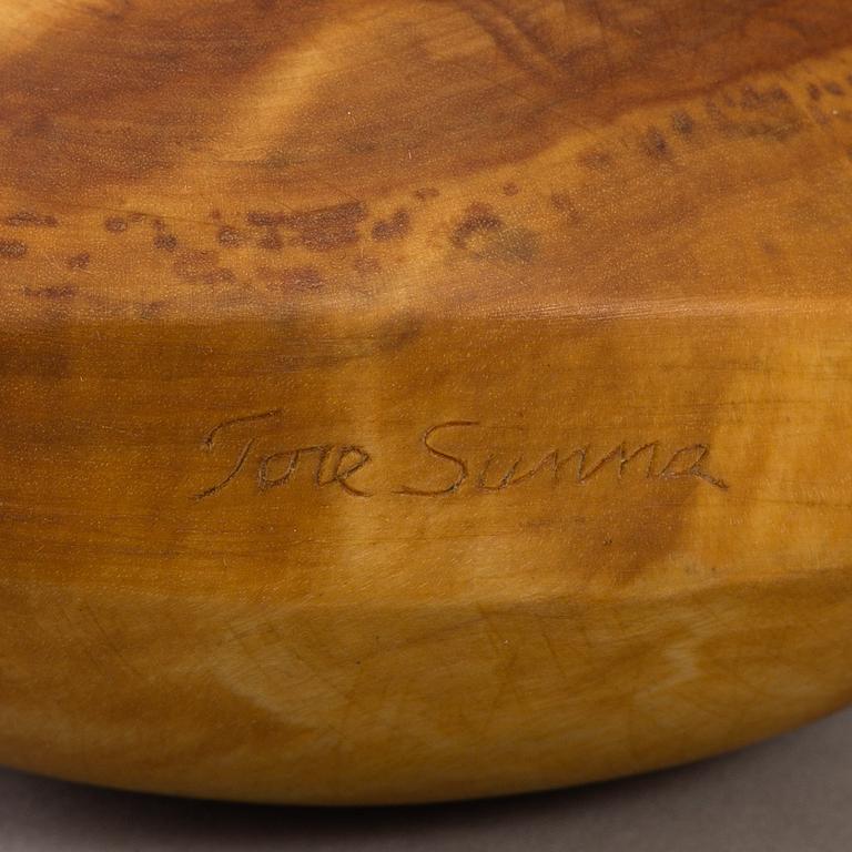 TORE SUNNA, a Sami bich salt flask signed Tore Sunna.