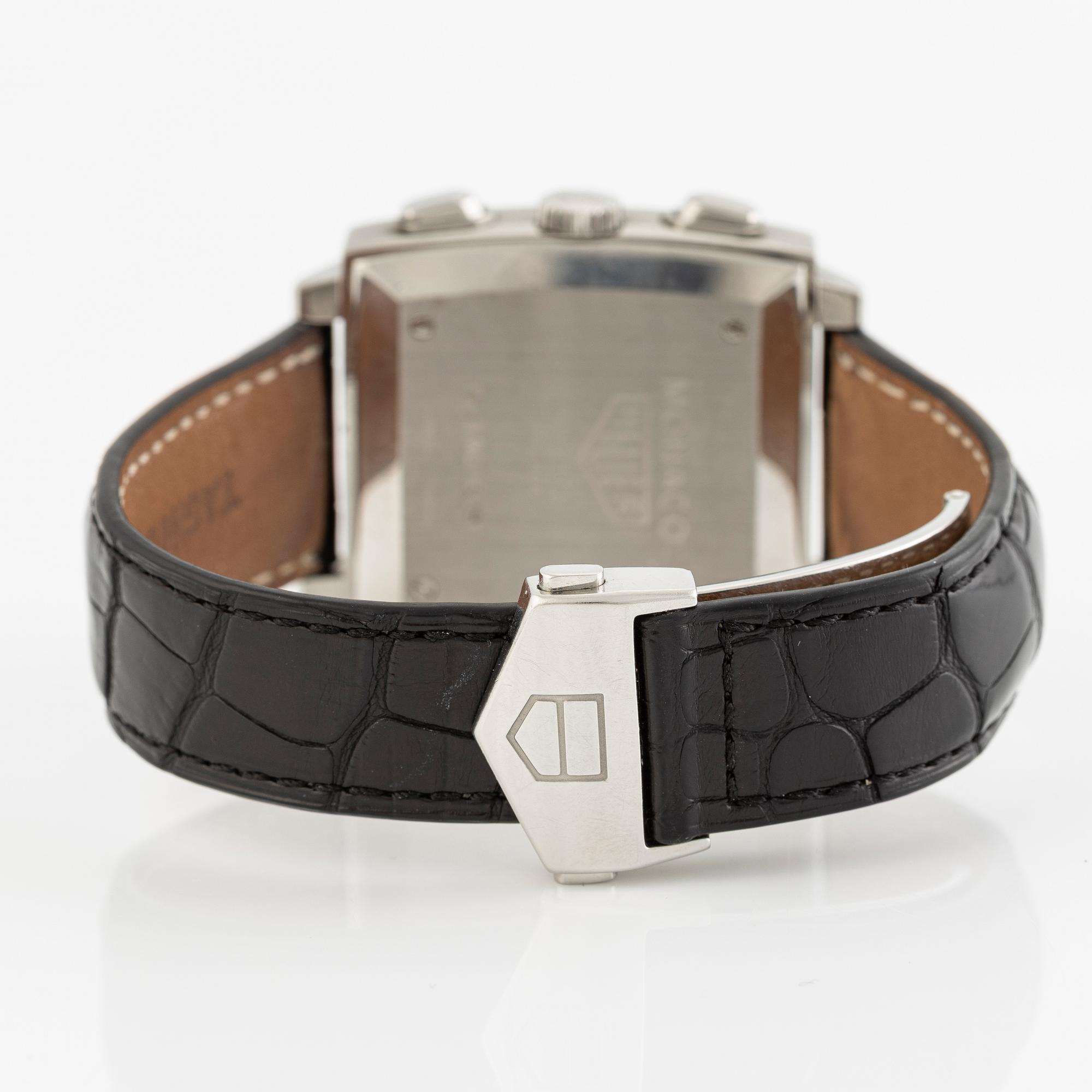 Heuer, Monaco, by Tag Heuer, armbandsur, kronograf, 38 x 38 (46,5) mm.