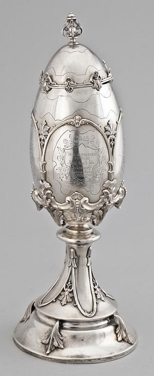 LOCKPOKAL, silver, LL&Co, Stockholm, 1879. Ca 950 gr.