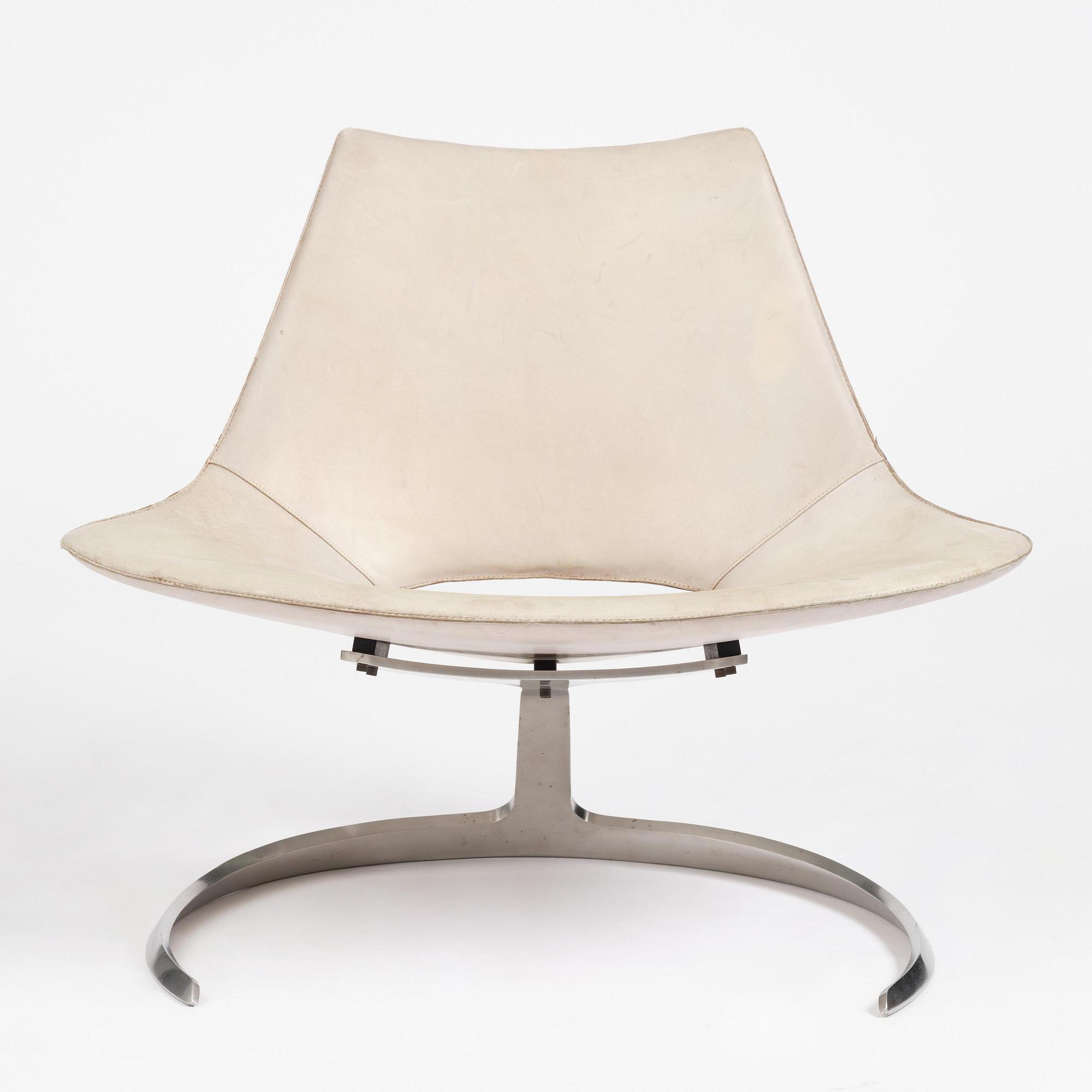 Preben Fabricius & Jørgen Kastholm, a "Scimitar" chair, Ivan Schlechter, Copehhagen, 1960s.