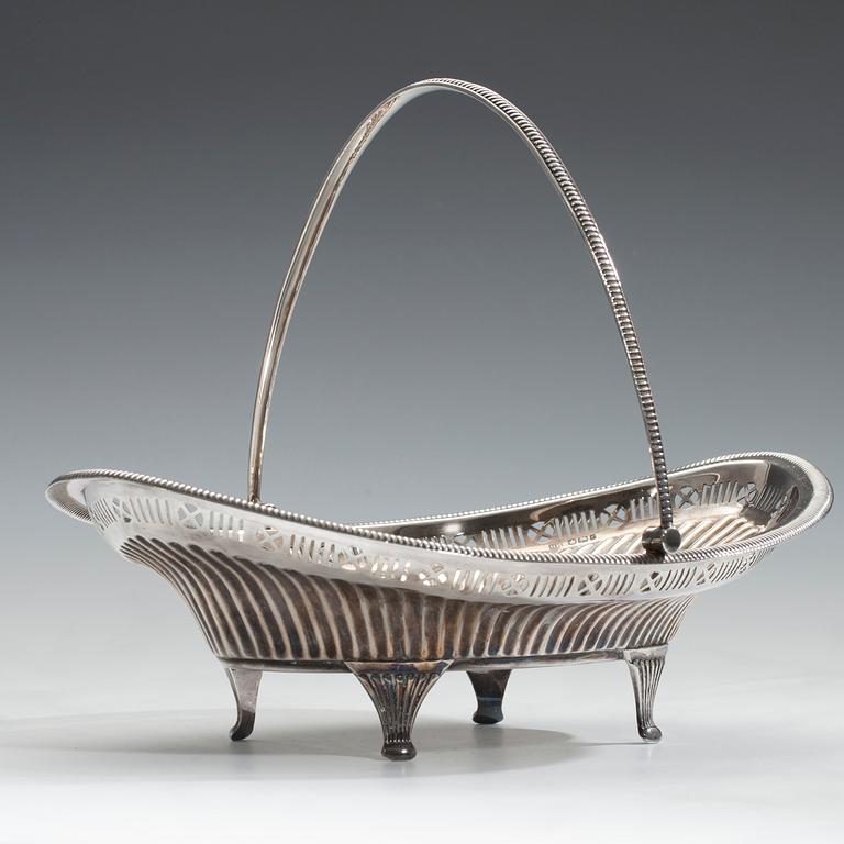 BRÖDKORG, silver, Sheffield, Englanti, 1895. Vikt 470 g.