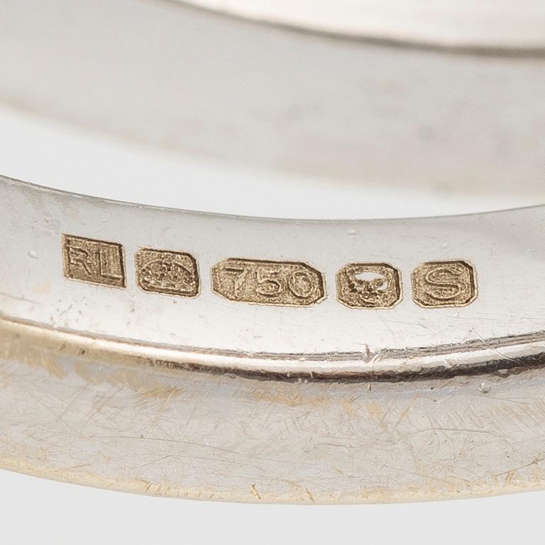 Ring, 18K vitguld med briljantslipade diamanter och akvamariner, Ritz London.