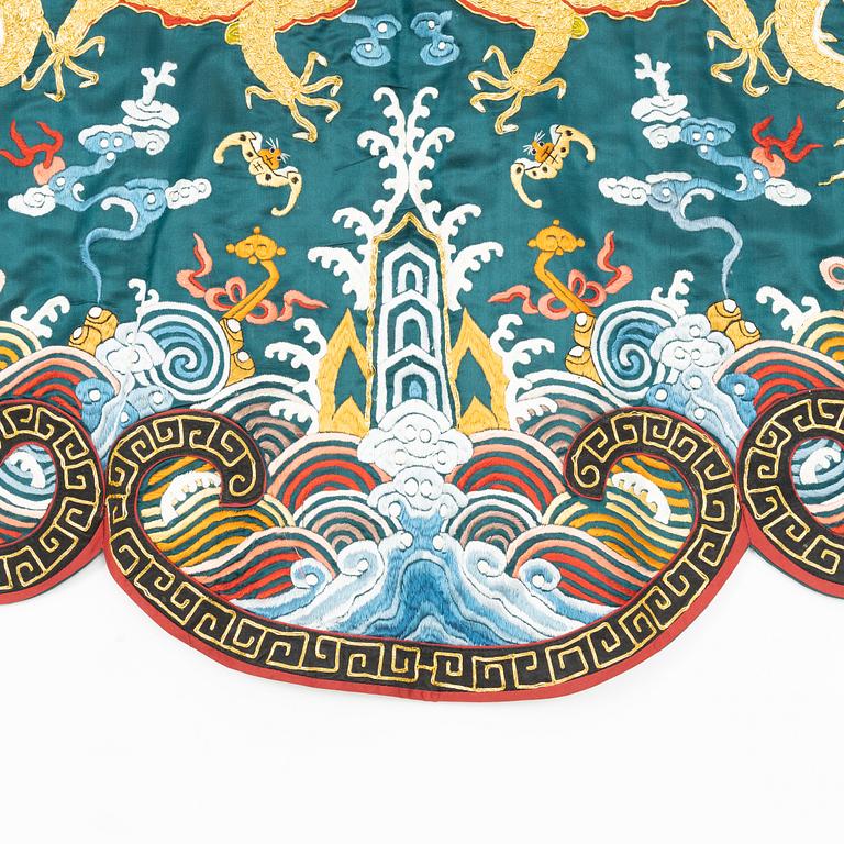 A Chinese embroidered robe, 20th Century.