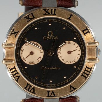 ARMBANDSUR, herr, Omega Constellation, guld och stål.