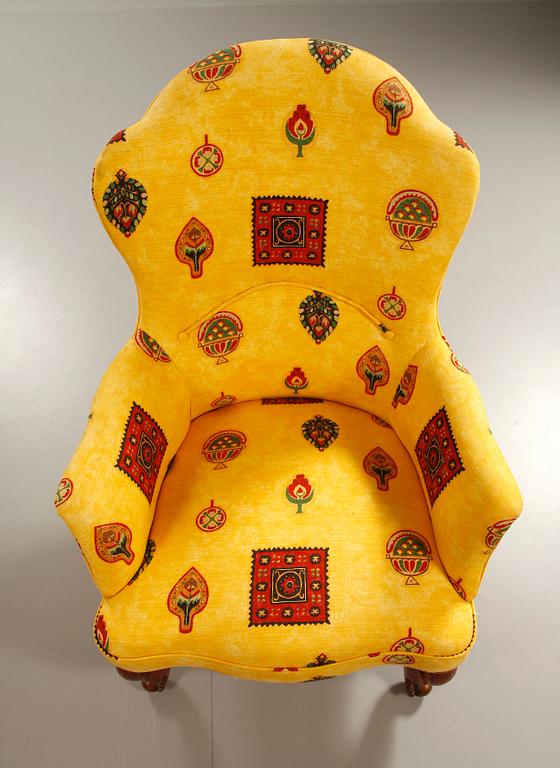 FÅTÖLJ, nyrokoko, 1800/1900-tal.