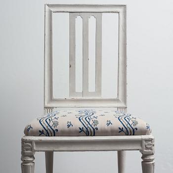 Eight Gustavian chairs by L Söderholm.