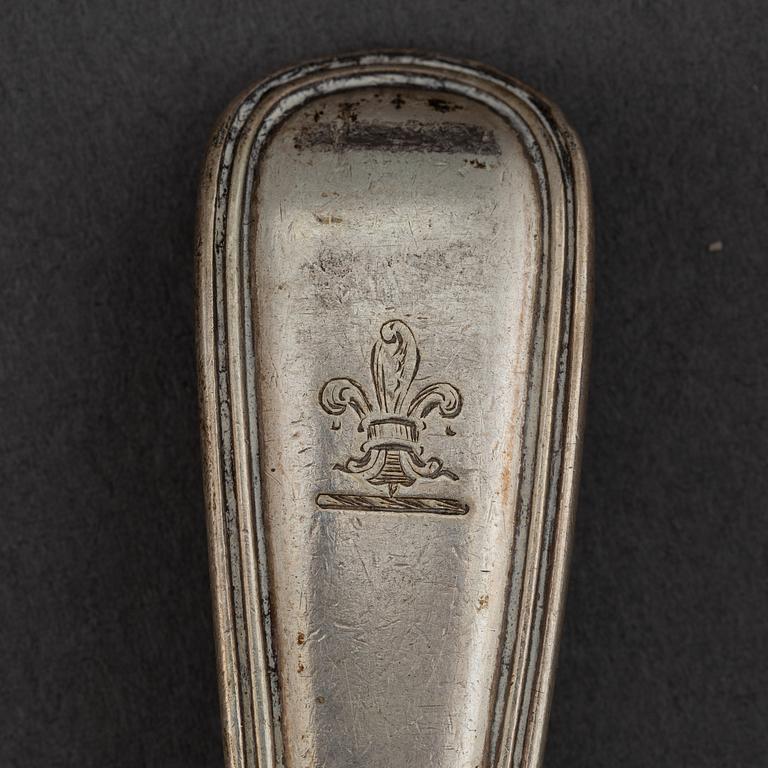 Bestick, 53 st, silver, England och Irland, 1700-1800-tal.