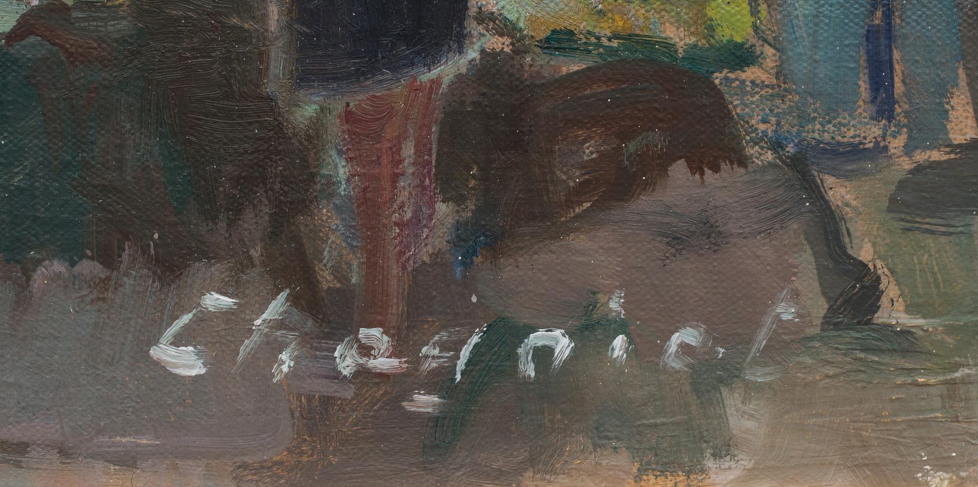 ALFRED JEAN CHAGNIOT, oljemålning på duk, signerad.