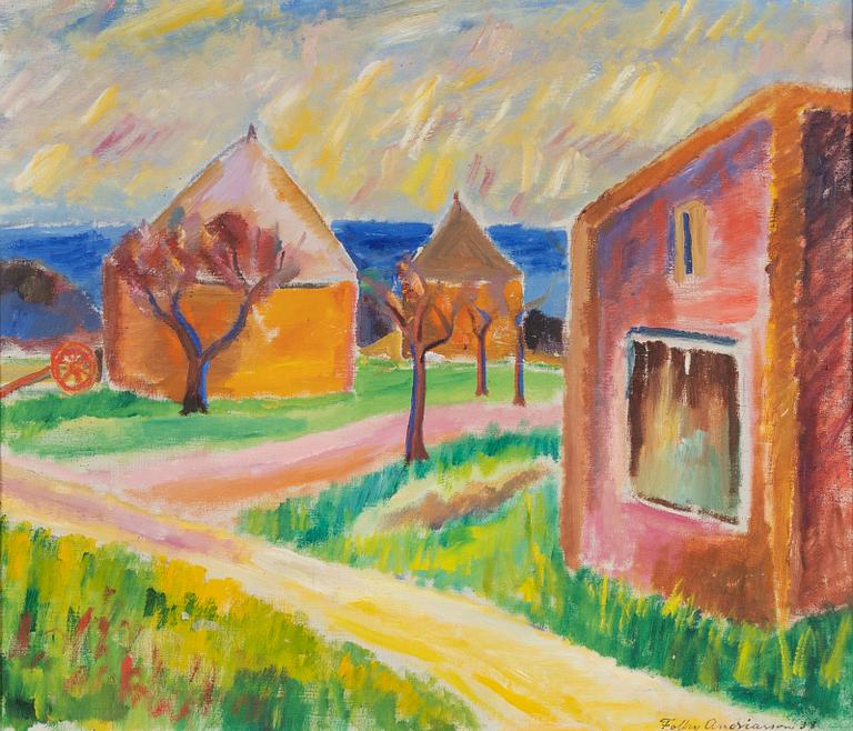 Folke Andréasson, oil on canvas, signed and dated -38.