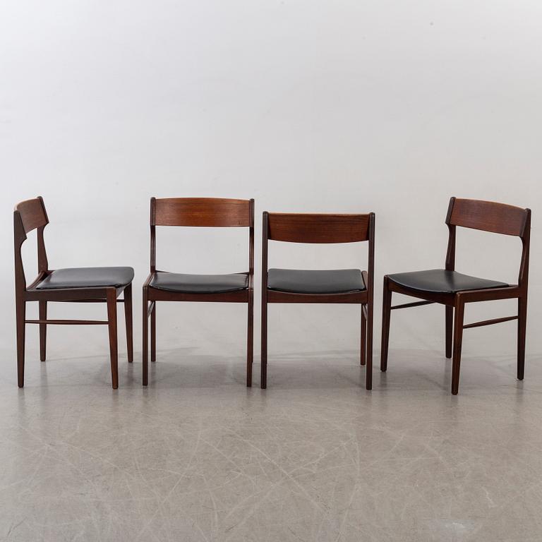 A SET OF FOUR CHAIRS FROM SCANTIK MÖBELVERK DANMARK.