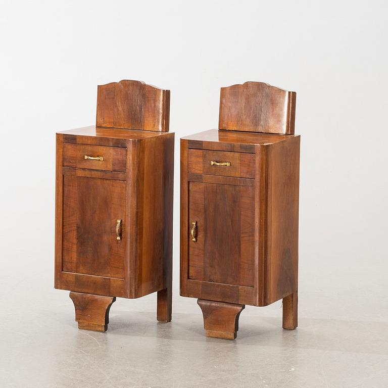 SÄNGBORD ett par Art Deco, 1940-tal.