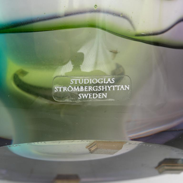 Mikael Axenbrandt, a glass 'Carma' vase from Studioglas Strömbergshyttan, Sweden, 2001.