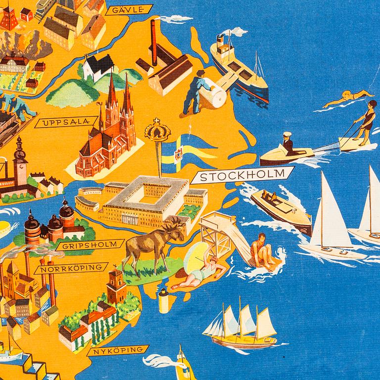 SKOLKARTA, Sverige, 1930-tal.