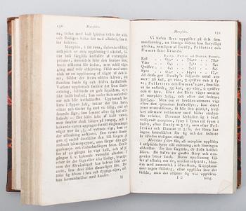 BÖCKER: Lärbok i Kemien av dr J Jac Berzelius, 4 volymer, 1817, 1822, 1818 samt 1827.