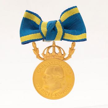Medalj "För nit och redlighet i rikets tjänst" 18 och 23 K guld.