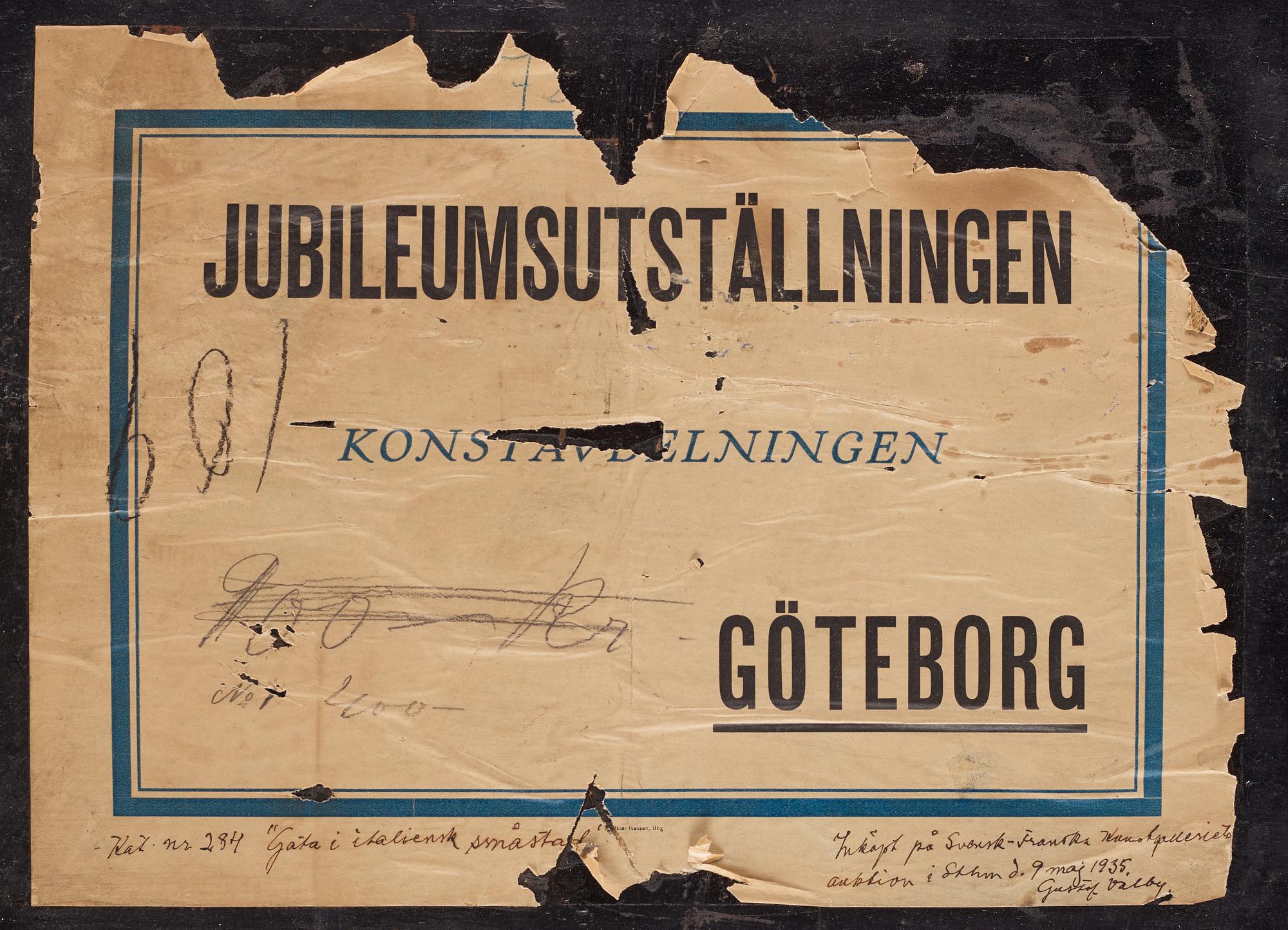 Eric Hallström, "Gata i italiensk småstad".