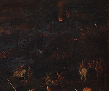 Unknown artist 17th Century. Hunting scenes, a pair.