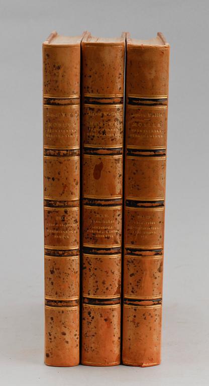 BÖCKER, 3 vol, "Möbler från svenska herremanshus", av Sigurd Wallin. Nordiska Museets förlag, Stockholm 1935.