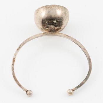 Lars Arby, five arm rings, sterling silver, Gothenburg 1963, 1966 and 1967.