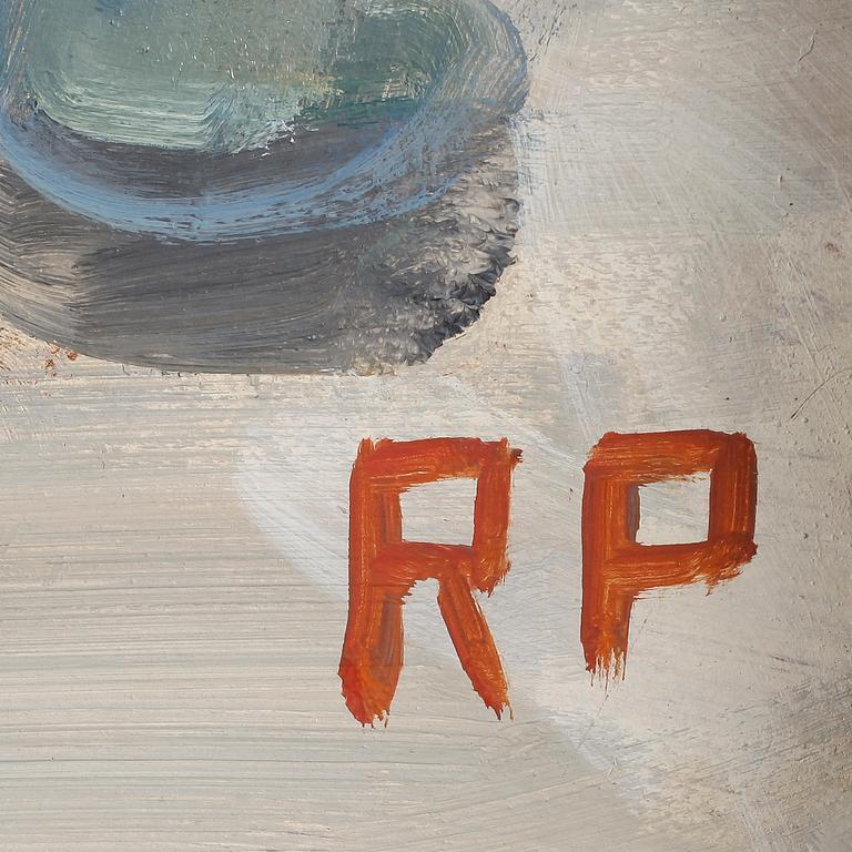 RAGNAR PERSON, olja på pannå, monogramsignerad.