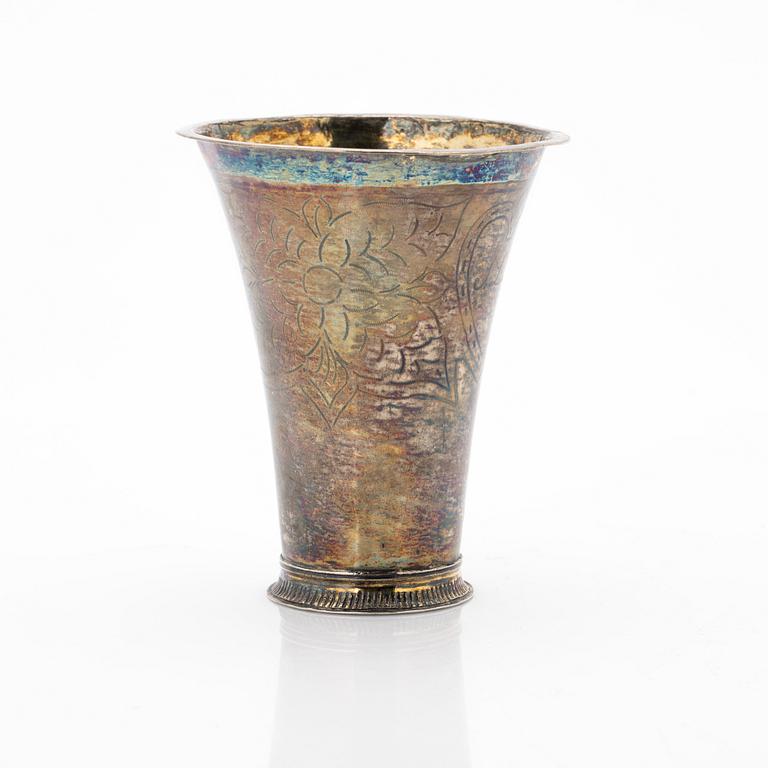 Beaker, silver, Andreas Hallberg (active 1790–1838), Kristianstad.