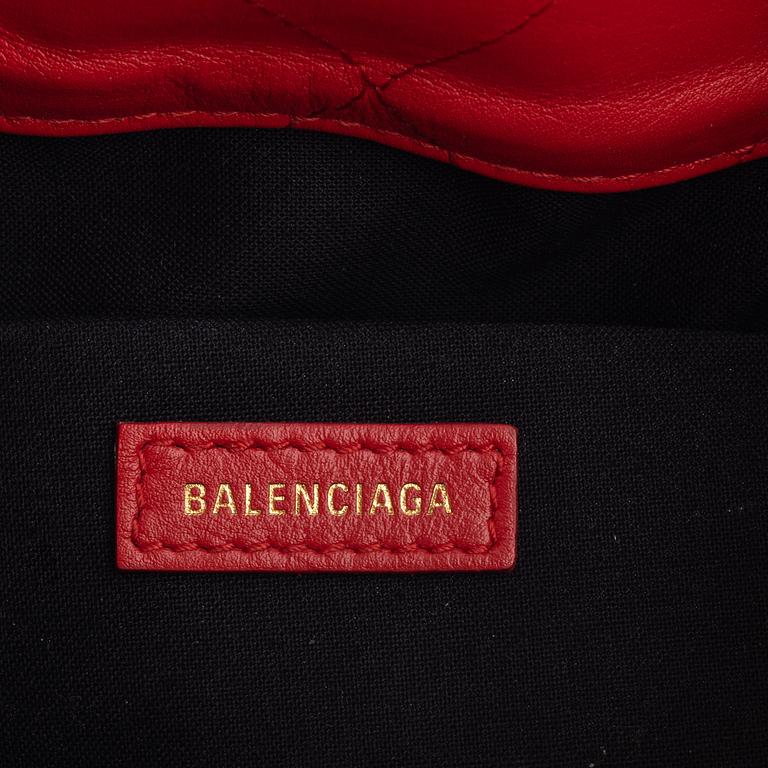 Balenciaga, A 'Small Quilted Leather B Bucket Bag'.