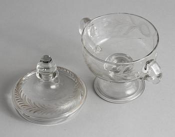 SMÖRASK, glas, 1700-tal.