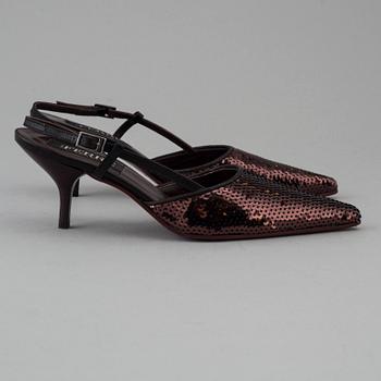 Sequin slingbacks by Jean ferre.