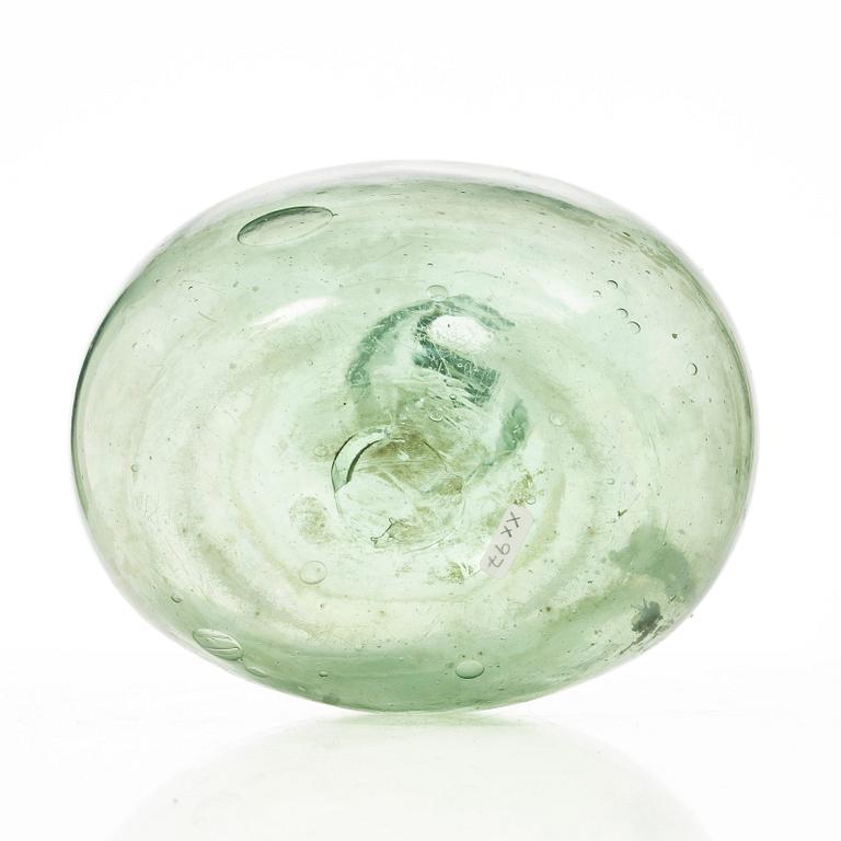 Flaska, glas, allmoge, 17-1800-tal.