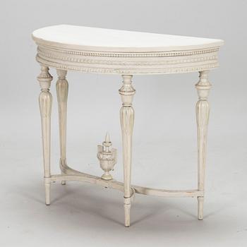 A late Gustavian style console table from around 1900.