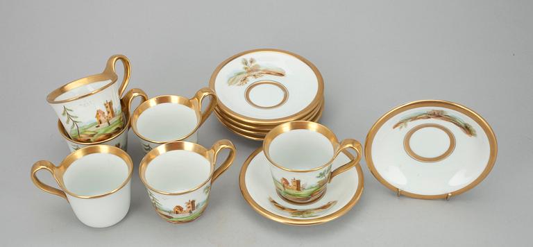 KAFFEKOPPAR, 6 st, Bing & Gröndahl, 1940-50-tal.