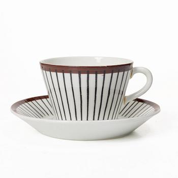 Stig Lindberg, Coffee service, 16 pieces, porcelain, “Spisa Ribb”, Gustavsberg.