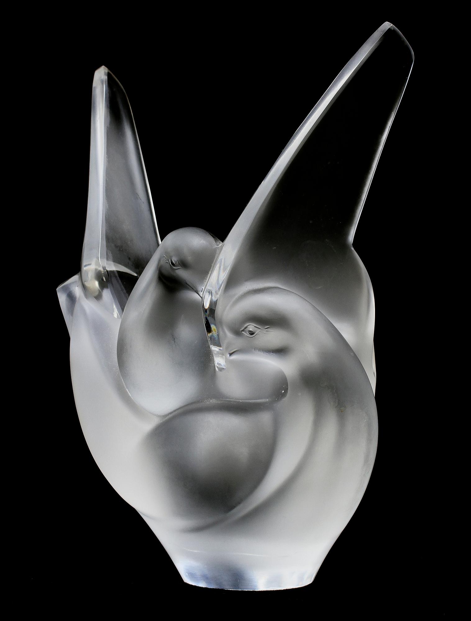 TULPANVAS, glas, Lalique, Frankrike, 1900-talets andra hälft.