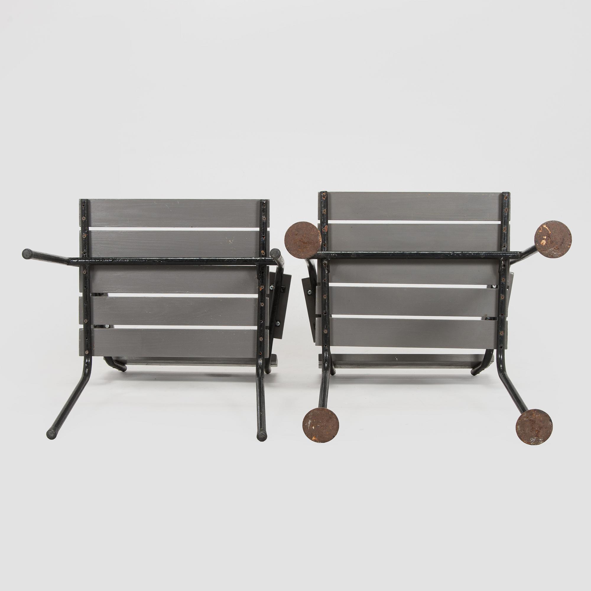 Einari Teräsvirta, probably, a 5-piece garden furniture set, mid-20th century.