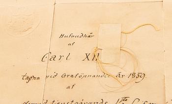 King Charles XII's lock of hair.