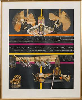 ENDRE NEMES, färglitografi, signerad, daterad 1971 och numrerad 32/150.
