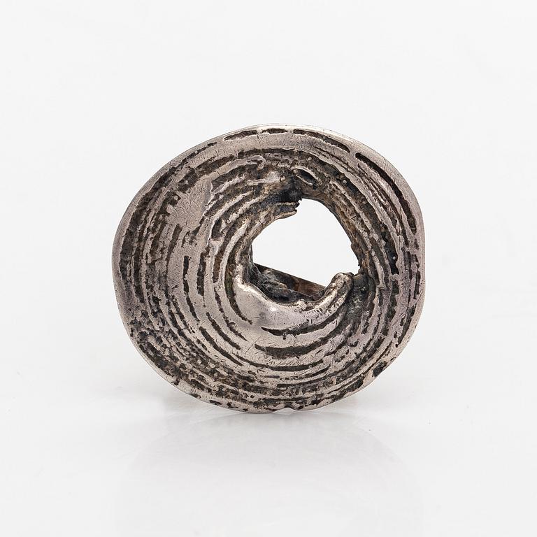 Helky Juvonen, armband och ring, silver, 1970-tal.
