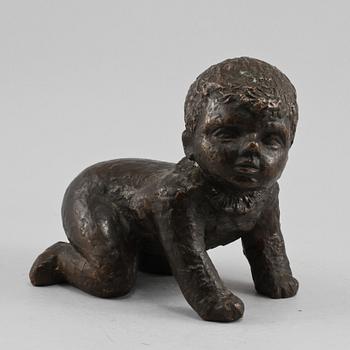 OKÄND KONSTNÄR, skulptur, brons, monogramsignerad.