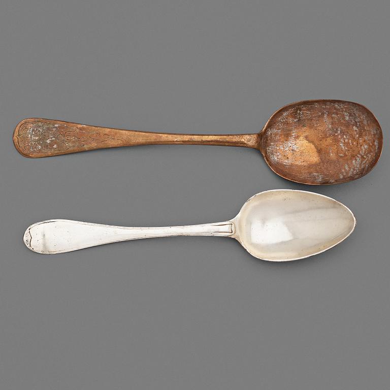 A serving spoon by Isak Gråsten (1770-1821), Wedevåg.