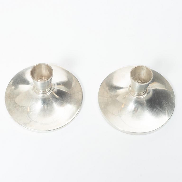 Atelier Borgila, Candelsticks, a pair, sterling silver, Stockholm, 1963.
