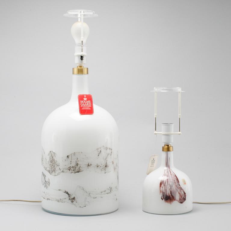 Two table lamps by Michael Bang, model "Symmetrisk", from the second half of the 20th century.