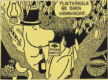 Mumin, Offsetaffisch, "Pliktkänsla är bara hämningar".
