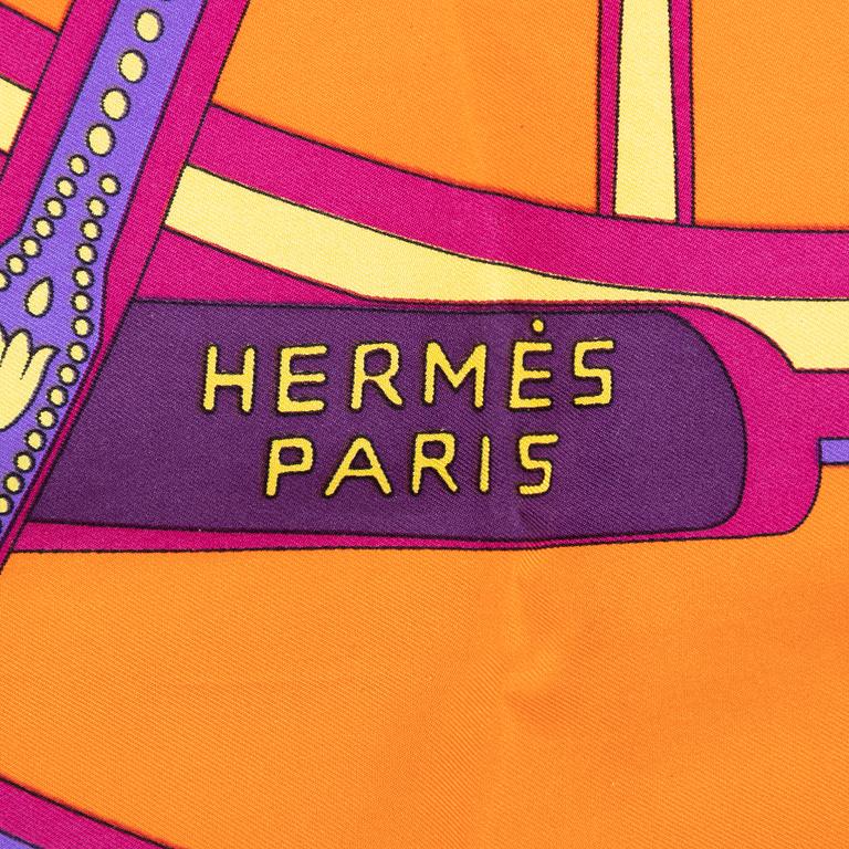 Hermès, a 'Balade en Berline' twill silk scarf.