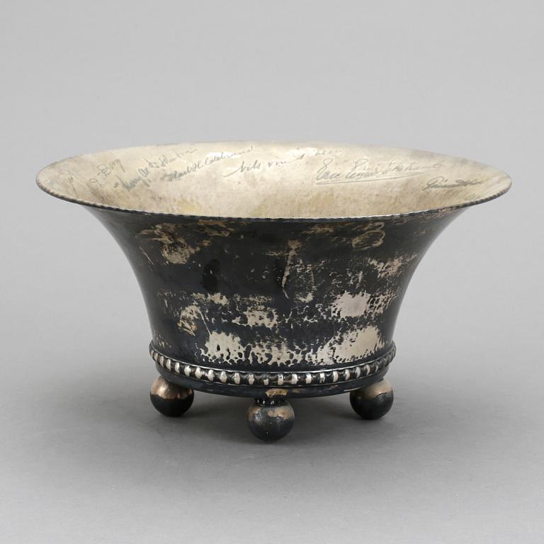 SKÅL, SILVER, K Anderson, Stockholm, 1900-talets första hälft. Vikt ca 790 gram.