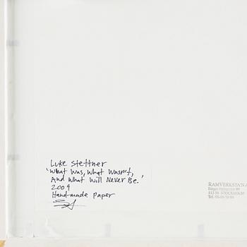 LUKE STETTNER, Triptyche, signed and dated 2009 on verso. Hand-made paper, med tryck.