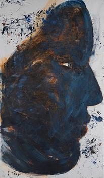 Claes Eklundh, Profile. Signed CE. Oil on canvas 239 x 137 cm.
