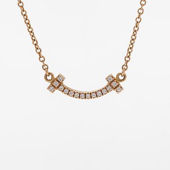 Tiffany & Co, kaulakoru, "T Smile", 18K kultaa ja briljanttihiottuja timantteja.