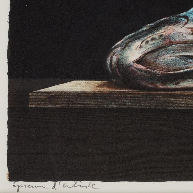 Philip von Schantz, lithograph in color, signed, EA-edition, dated -83.